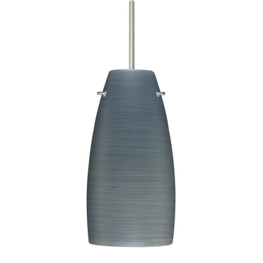 Tao 10 pendant in Titan glass on a satin nickel cord | Besa Lighting