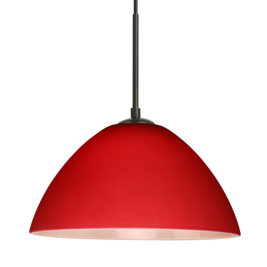 Tessa pendant with Red Matte glass shade | Besa Lighting