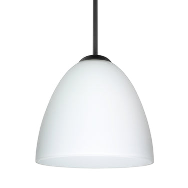 Vila stem pendant: Opal Matte glass shade | Besa Lighting