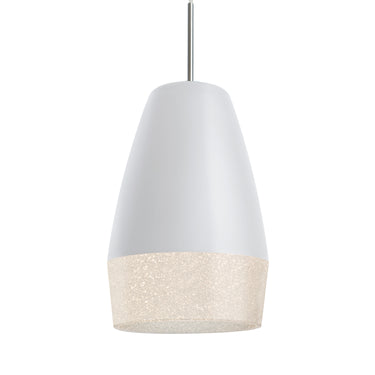 Abu 12 in satin white with its sparkling base | Besa Lighting
