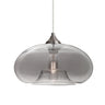 Bana torus pendant in Smoke glass, satin nickel cord | Besa Lighting