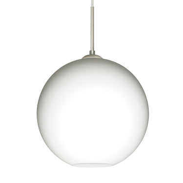 Coco globe in Opal Matte glass, satin nickel finish | Besa Lighting