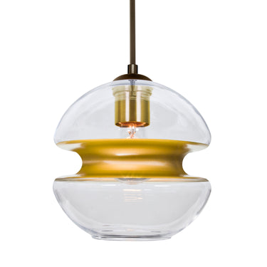 Hula 8 with a gold band, bronze | Besa Lighting
