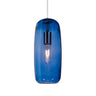 Pinot 13 cord pendant: Blue Bubble glass shade | Besa Lighting