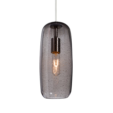 Pinot 13 cord pendant: Smoke Bubble glass shade | Besa Lighting
