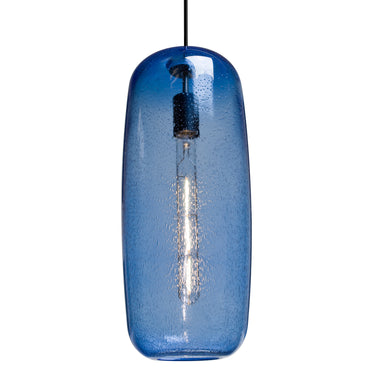 Pinot 18 cord pendant: Blue Bubble glass shade | Besa Lighting
