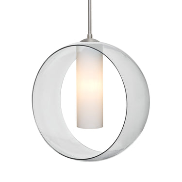 Plato stem pendant: Clear glass shade | Besa Lighting