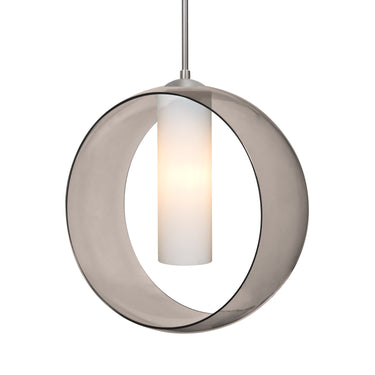 Plato stem pendant: Smoke glass shade | Besa Lighting
