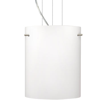 Tamburo 8 stem pendant: Opal Matte glass shade | Besa Lighting