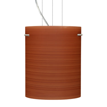 Tamburo 8 cord pendant: Cherry glass shade | Besa Lighting