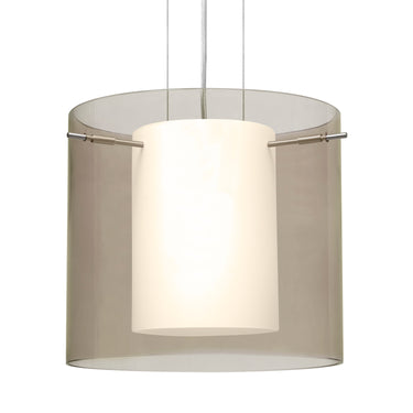 Pahu 12 cable pendant: Smoke glass shade | Besa Lighting