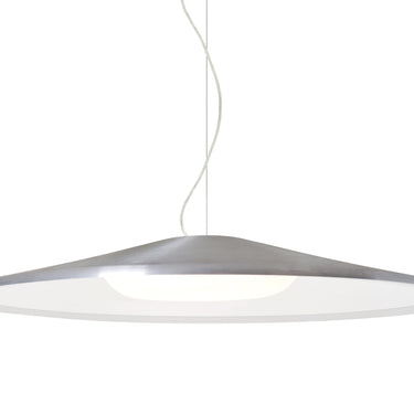 Swan cable pendant, Silver shade, Satin Nickel finish | Besa Lighting