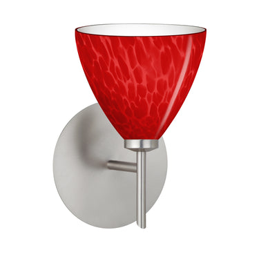 Mia bell shade in Red Cloud glass | Besa Lighting