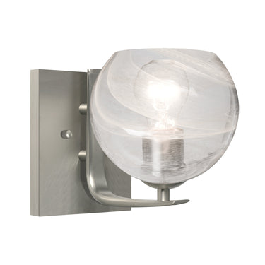 Jilly wall sconce: Vapor Clear, Satin Nickel | Besa Lighting