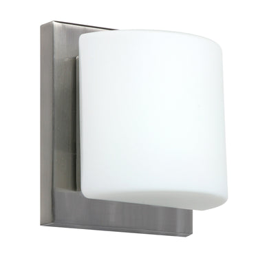 Paolo wall sconce: Opal Matte, Satin Nickel | Besa Lighting