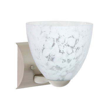 Sasha wall sconce: Carrera, Satin Nickel | Besa Lighting