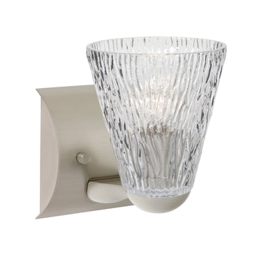 Nico 5 wall sconce: Clear Stone, Satin Nickel | Besa Lighting