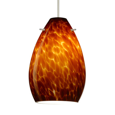 Pera 6 mini pendant in Amber Cloud glass | Besa Lighting