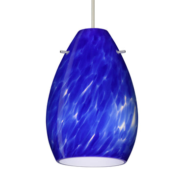 Pera 6 mini pendant in Blue Cloud glass | Besa Lighting