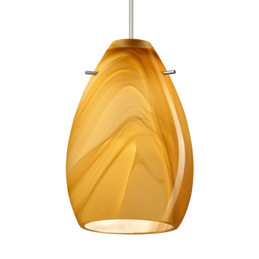 Pera 6 mini pendant in Honey glass | Besa Lighting