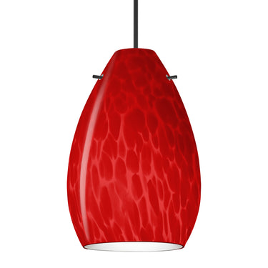 Pera 6 mini pendant in Red Cloud glass | Besa Lighting