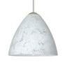 Mia cord mini pendant: Carrera, Satin Nickel | Besa Lighting