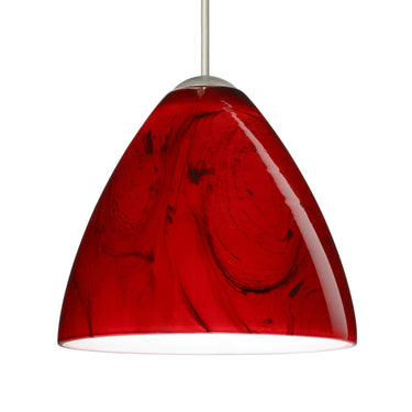 Mia cord mini pendant: Magma, Satin Nickel | Besa Lighting