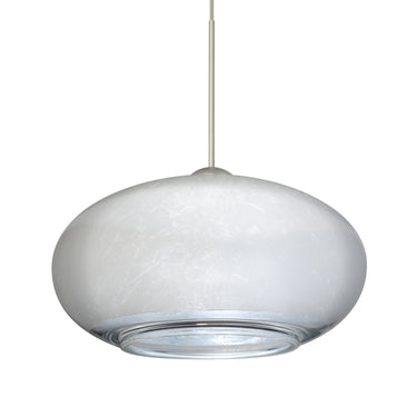 Brio 7 cord mini pendant: Silver Foil glass | Besa Lighting