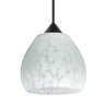 Tay Tay cord mini pendant: Carrera, Satin Nickel | Besa Lighting