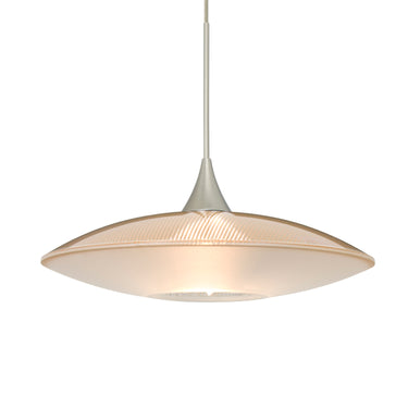 Spazio cord mini pendant: Gold/Frost, Satin Nickel | Besa Lighting
