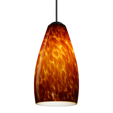 Karli cord mini pendant: Amber Cloud, Satin Nickel | Besa Lighting