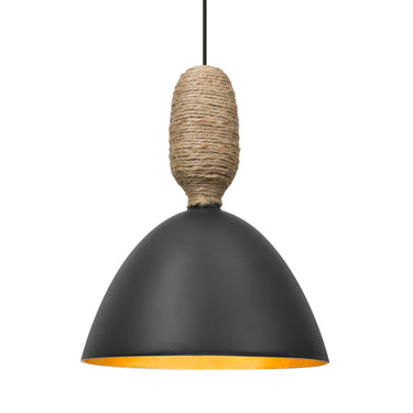 Creed metal reflector mini pendant: Black | Besa Lighting
