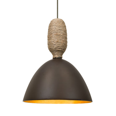 Creed metal reflector mini pendant: Bronze | Besa Lighting
