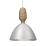 Creed metal reflector mini pendant: Satin Nickel | Besa Lighting