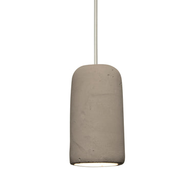 Glide cord mini pendant: Tan, Satin Nickel | Besa Lighting