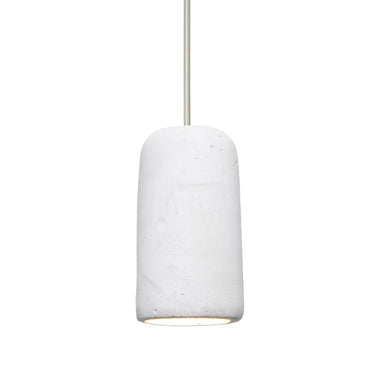 Glide cord mini pendant: White, Satin Nickel | Besa Lighting