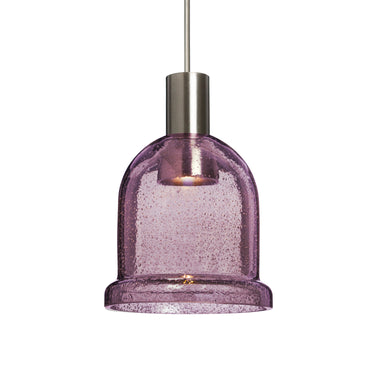 Kiba in Plum Bubble glass, violet seeded bell | Besa Lighting