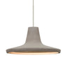 Modus concrete pendant with a Tan shade, satin nickel | Besa Lighting