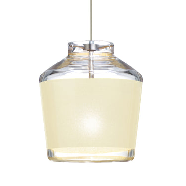 Pica 6 in Creme Sand glass | Besa Lighting