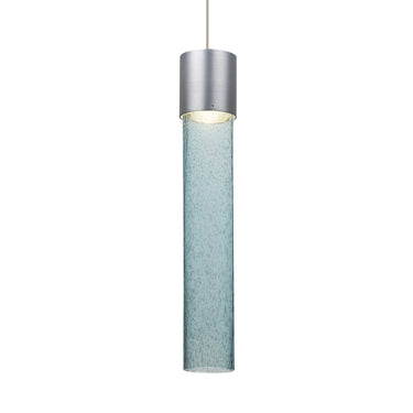 Wanda 12 cord mini pendant: Blue Bubble, Satin Nickel | Besa Lighting