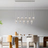 Finesse Decor Shinny Teardrops Rectangular Chandelier Matte Nickel