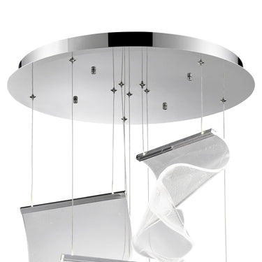 Finesse Decor Acrylic Lace 5 Light Chandelier Chrome