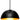 Gordy stem pendant in Black: dome shade with a cutout crown and gold foil lining | Besa Lighting