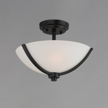 Maxim Lighting Deven 3-Light Semi-Flush Mount Black