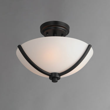 Maxim Lighting Deven 3-Light Semi-Flush Mount Black