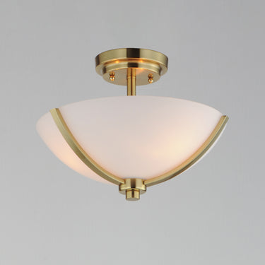 Maxim Lighting Deven 3-Light Semi-Flush Mount Satin Brass