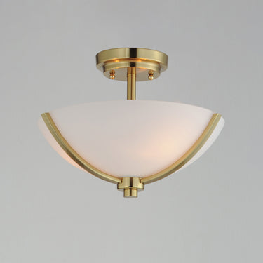 Maxim Lighting Deven 3-Light Semi-Flush Mount Satin Brass