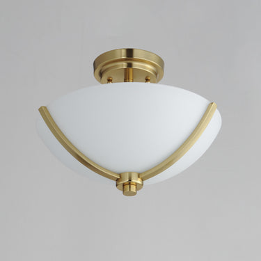 Maxim Lighting Deven 3-Light Semi-Flush Mount Satin Brass