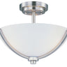 Maxim Lighting Deven 3-Light Semi-Flush Mount Satin Nickel