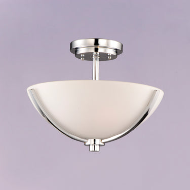 Maxim Lighting Deven 3-Light Semi-Flush Mount Satin Nickel